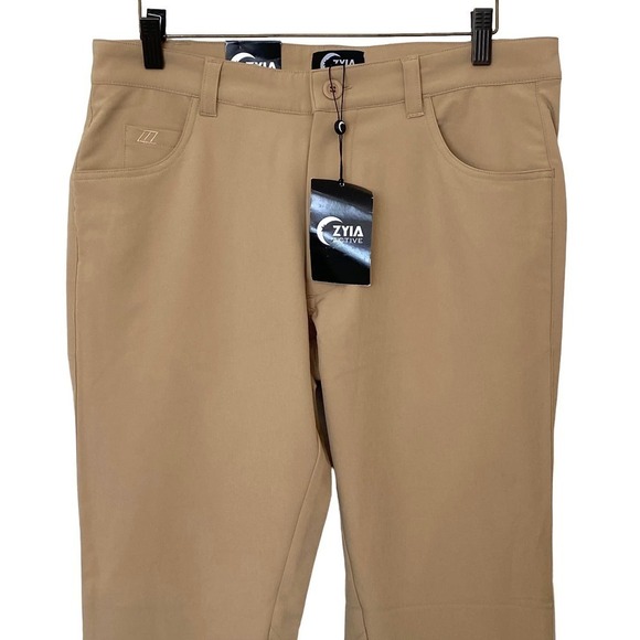 ZYIA Active Men's Khaki Office Chino Stretch Performance Pants, NWT, Siz… - Picture 9 of 13
